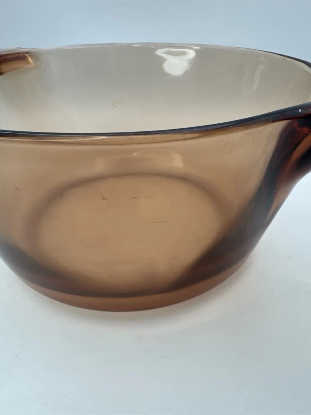 Corning Ware Visions Amber Glass Pyrex Cookware 2.5L Sauce Pan Pot w/ Pyrex Lid